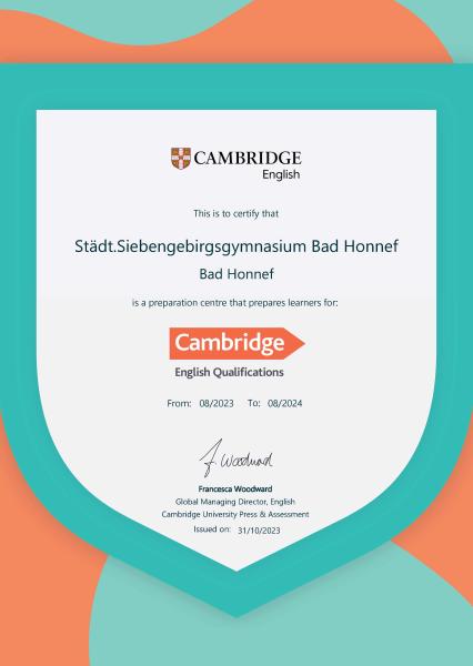 Cambridge Preparation Centre Certificate