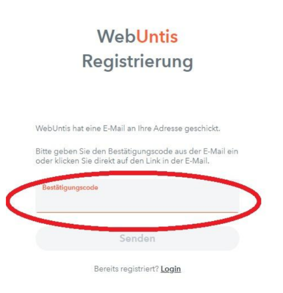 Bestätigung WebUntis